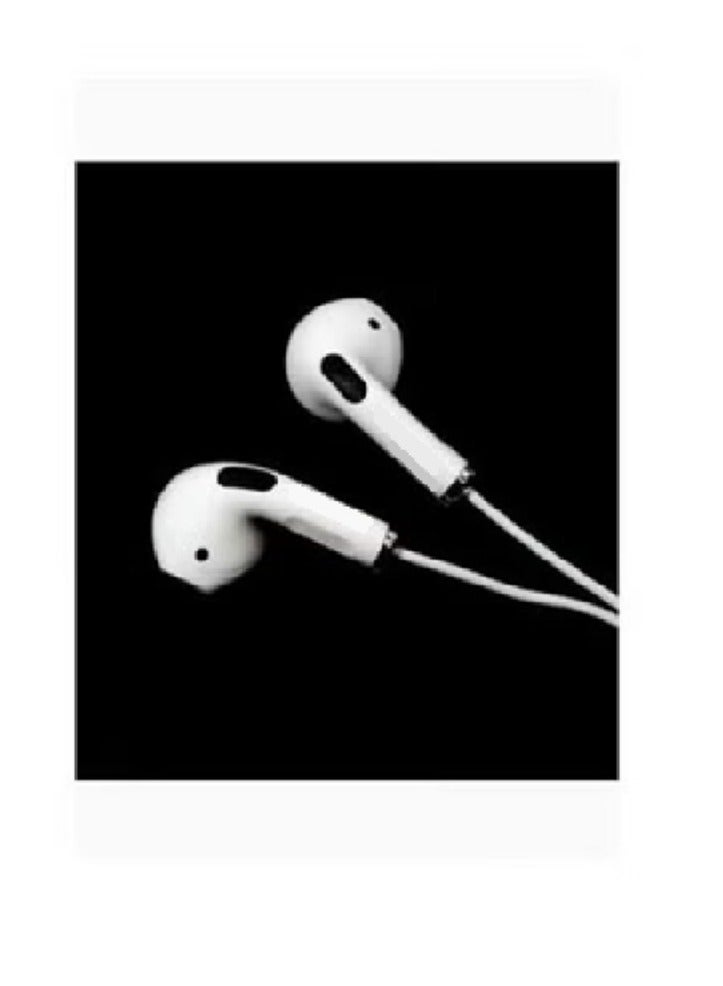 Discover the ultimate audio experience with our White Wired In-Ear Stereo Headphones featuring a built-in microphone. - Image 3