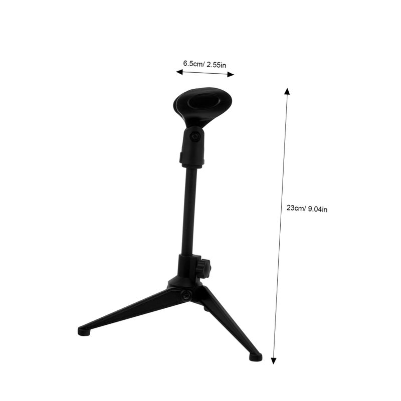 Desktop Microphone Stand Tripod Holder with Clip for Live Streaming Recording Speeches Stable Easy Install - Image 3