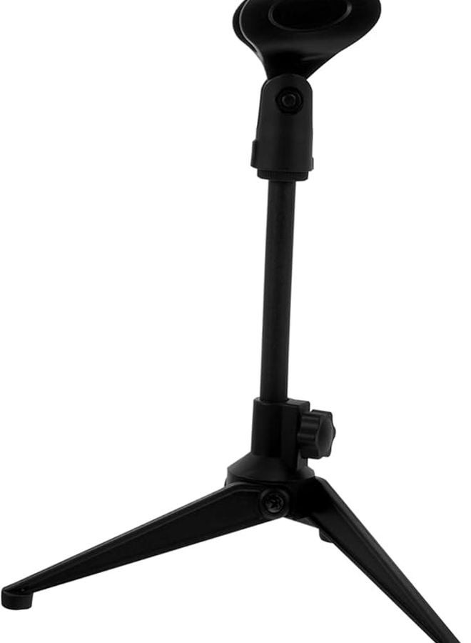 Desktop Microphone Stand Tripod Holder with Clip for Live Streaming Recording Speeches Stable Easy Install - Image 1