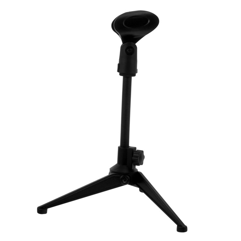 Desktop Microphone Stand Tripod Holder with Clip for Live Streaming Recording Speeches Stable Easy Install - Image 2