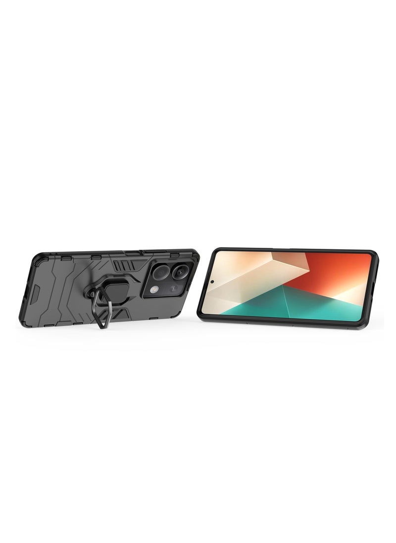 Aookay [1+2] Case for Xiaomi Redmi Note 13 5G with Tempered Glass Screen Protector, Dual Layer Heavy Duty Mil-Grade Shockproof Case with Magnetic Loop Holder (Note 13 5G)  - Image 3