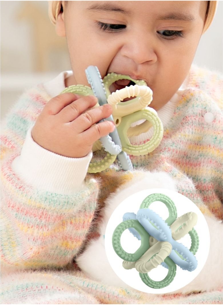هيرباص لعب اطفال ضرس ، السليكا هلام Teether تخفيف الألم مضغ العلكة ، ولعب اطفال مضغ ، ولعب اطفال أكثر من 4 أشهر  - Image 1