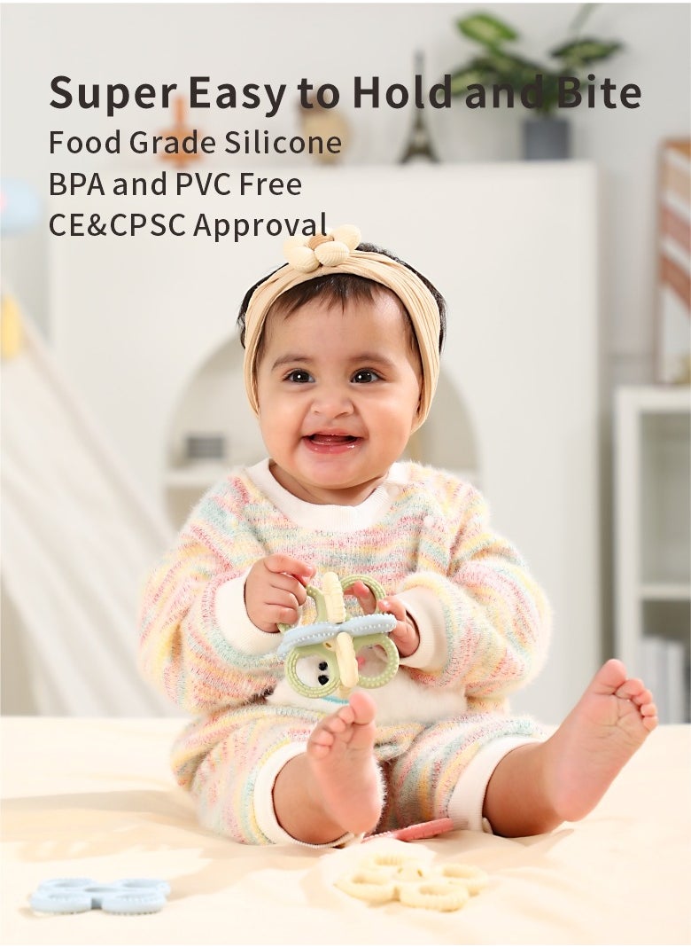 هيرباص لعب اطفال ضرس ، السليكا هلام Teether تخفيف الألم مضغ العلكة ، ولعب اطفال مضغ ، ولعب اطفال أكثر من 4 أشهر  - Image 4