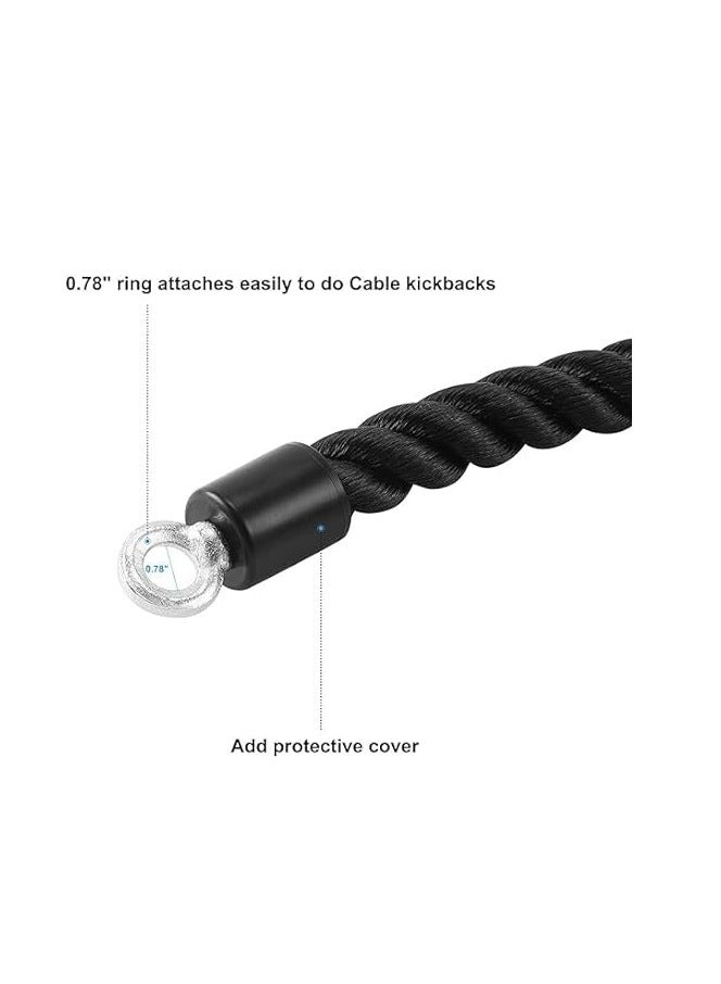 حبل سحب للأسفل بمقبض واحد، ملحق تمرين عضلات ثلاثية الرؤوس لآلات الكابلات، تمرين بكرة الصالة الرياضية من أجل قوة الذراع وقوة القبضة. تدريب العضلة ثلاثية الرؤوس والعضلة ذات الرأسين والظهر والكتفين - Image 4