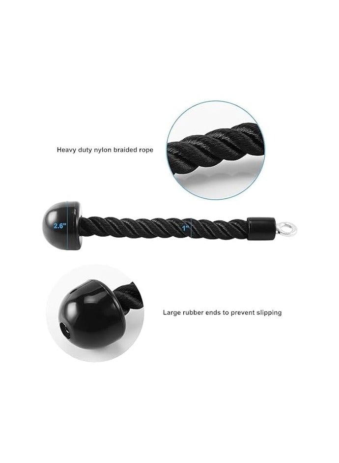 حبل سحب للأسفل بمقبض واحد، ملحق تمرين عضلات ثلاثية الرؤوس لآلات الكابلات، تمرين بكرة الصالة الرياضية من أجل قوة الذراع وقوة القبضة. تدريب العضلة ثلاثية الرؤوس والعضلة ذات الرأسين والظهر والكتفين - Image 5