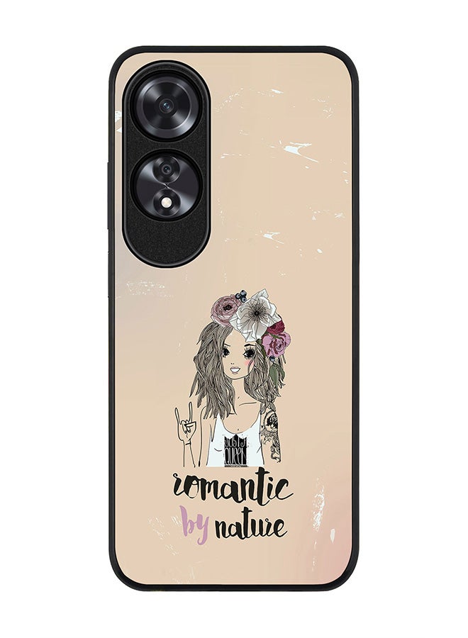 Rugged Black edge case for Oppo A60, Slim fit Soft Case Flexible Rubber Edges Anti Drop TPU Gel Thin Cover -  Romantic by Nature