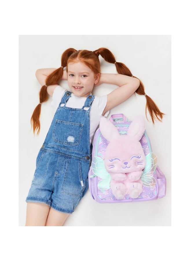 Smiggle Cute Kids Backpack with Detachable Plush Doll, 36*28*13cm Lightweight Spacious School Bag for Girls Daily Study Travel - Image 5