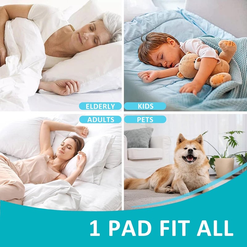 KANECH Washable Waterproof Incontinence Bed Pads with Straps - 60"x80" Queen Size - Heavy Absorbency Mattress Pad Protector-Reusable Underpads for Adults, Elderly - Image 2