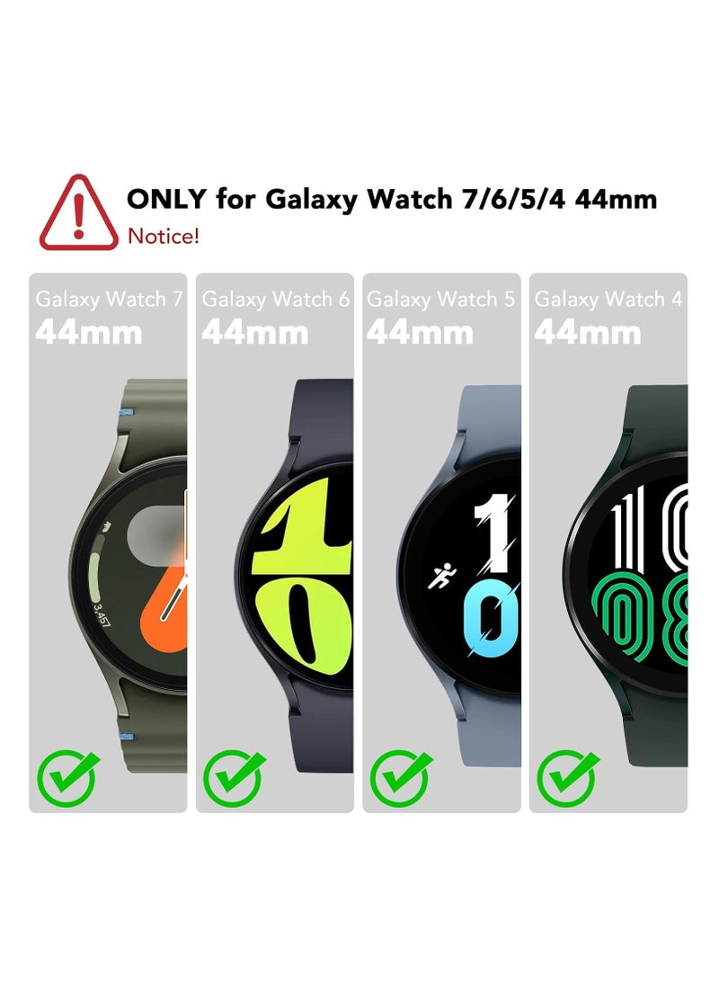 O Ozone Screen Protector for Samsung Galaxy Watch 7/6/5/4 44mm [3 Pack], 3D Full Coverage Tempered Glass Curved Edge Screen Protector  - Image 2