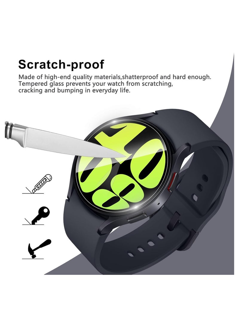 O Ozone Screen Protector for Samsung Galaxy Watch 7/6/5/4 44mm [3 Pack], 3D Full Coverage Tempered Glass Curved Edge Screen Protector  - Image 3