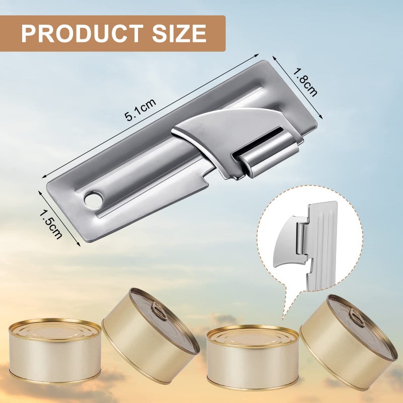 Chumia 8 Pieces P-51 Camping Can Opener Stainless Steel Military Survival Army Backpack Can Opener - Image 2