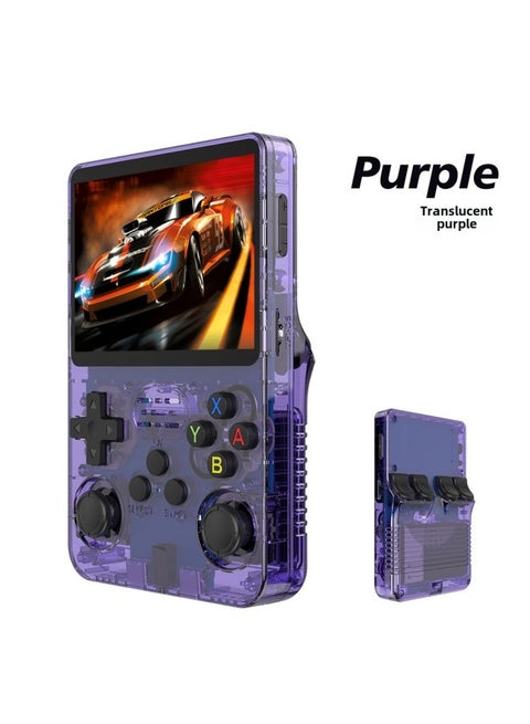 R36s Handheld Handheld Game Machine Linux Dual System HD Color Screen 15000 Game Retro Cross-border-Model:Purple (without Card)