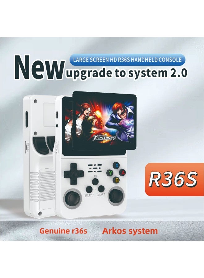 R36s Handheld Handheld Game Machine Linux Dual System HD Color Screen 15000 Game Retro Cross-border-Model:Purple (without Card)