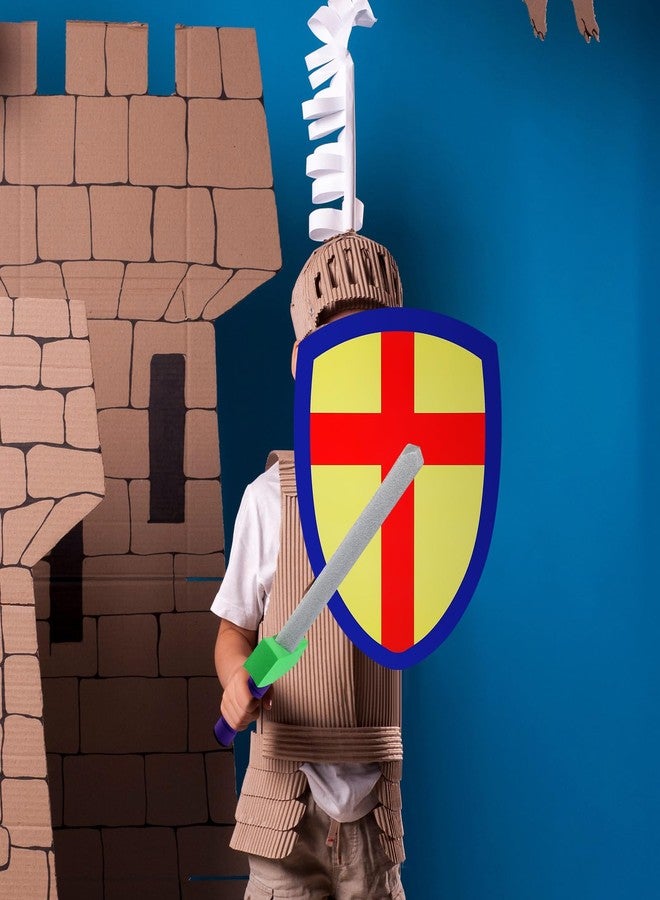 Motionchic 6 Set Foam Sword and Shield Set for Kids Foam Swords for Play Fighting Medieval Knight Joust Weapons Role Play Costume Party Birthday Gifts Activities Accessories Christmas - Image 4