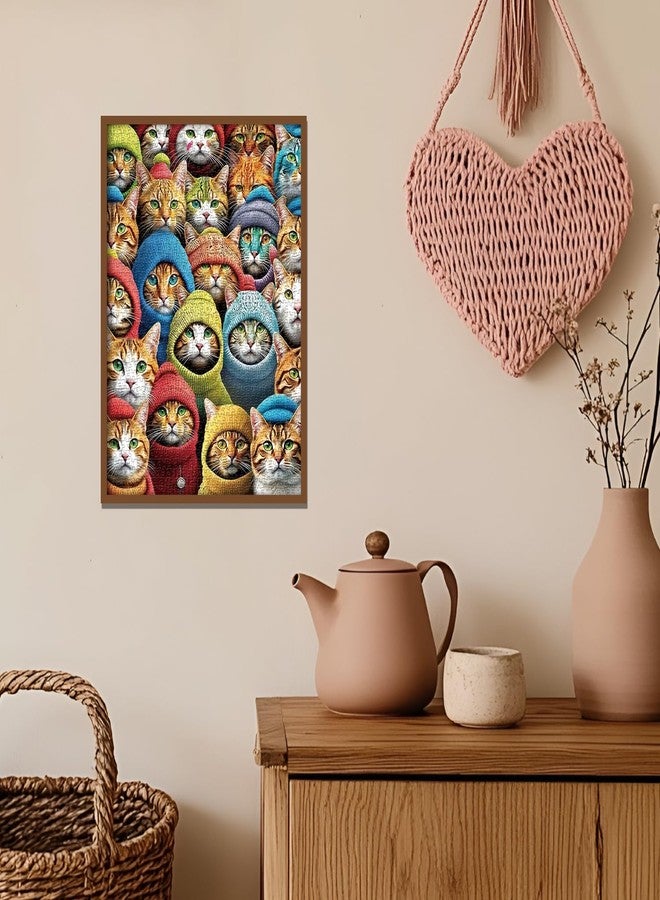 Cafly Jigsaw Puzzles for Adults 1000 Pieces - Challenging Fun Puzzles Stunning Art Wall Decor, Gift for Adult Puzzle Lovers, Family Game, Cat Gathering C0814 - Image 2