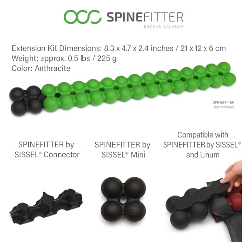 SISSEL SPINEFITTER by SISSEL Extension Kit | Extends by 4.7 inches | Ideal for Travel & Office | Fascia Release & Spine Mobilization | Max. User Weight: 330 lbs | Includes Connector & Instructions - Image 3