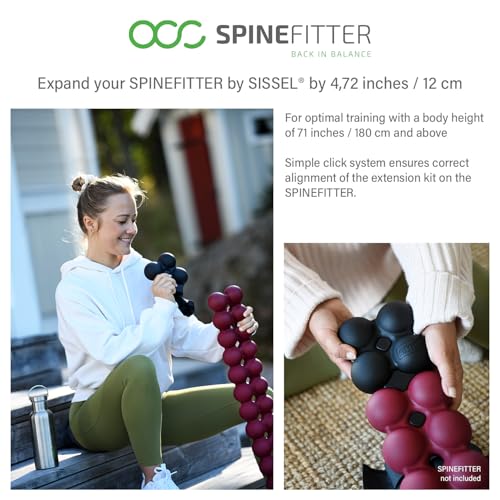 SISSEL SPINEFITTER by SISSEL Extension Kit | Extends by 4.7 inches | Ideal for Travel & Office | Fascia Release & Spine Mobilization | Max. User Weight: 330 lbs | Includes Connector & Instructions - Image 2