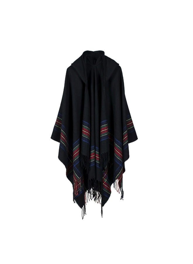 Beardoholic Poncho Capes with Hood Pashmina Cardigans Blanket Shawls with Tassels 