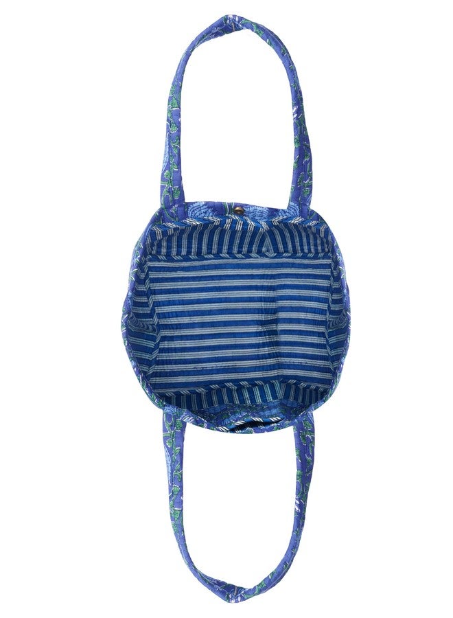 SENORA Women's Tote Bag, Blue Printed Tote Bag for Women | Cotton Shoulder Bag | Stylish, Lightweight & Eco-Friendly Shopping Bag - Image 4