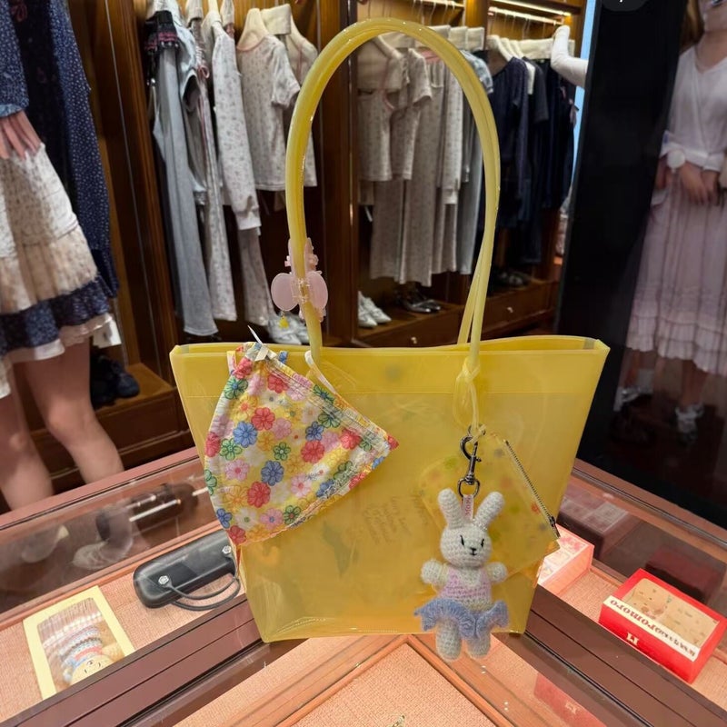 PVC Jelly Tote Bag, Large Capacity Shoulder Handbag - Image 4