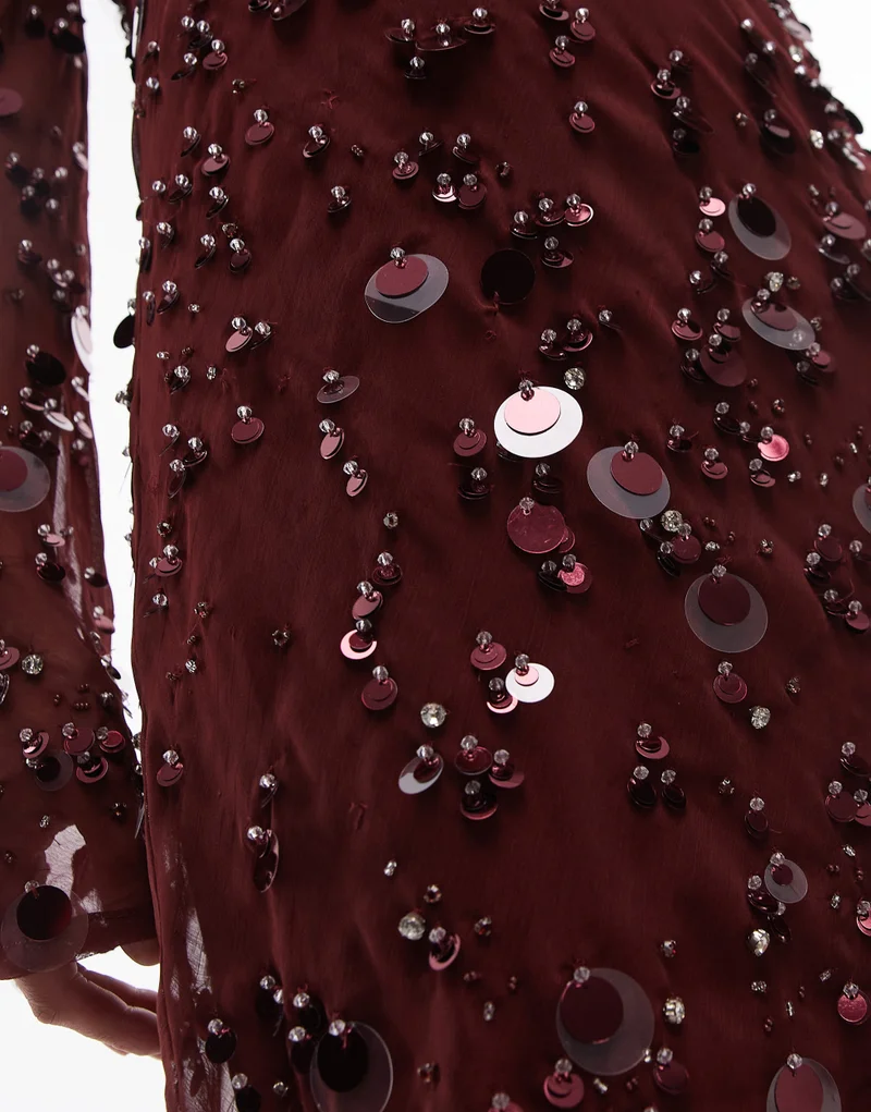 TOPSHOP Sequin Embellished Mini Dress