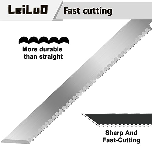 LEILUO 9-Inch Soft Material Reciprocating Saw Blades 2 Piece Sawzall Blades for Cutting Sponge Foam Insulation Material with Storage Case - Image 3