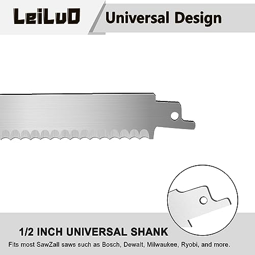LEILUO 9-Inch Soft Material Reciprocating Saw Blades 2 Piece Sawzall Blades for Cutting Sponge Foam Insulation Material with Storage Case - Image 2