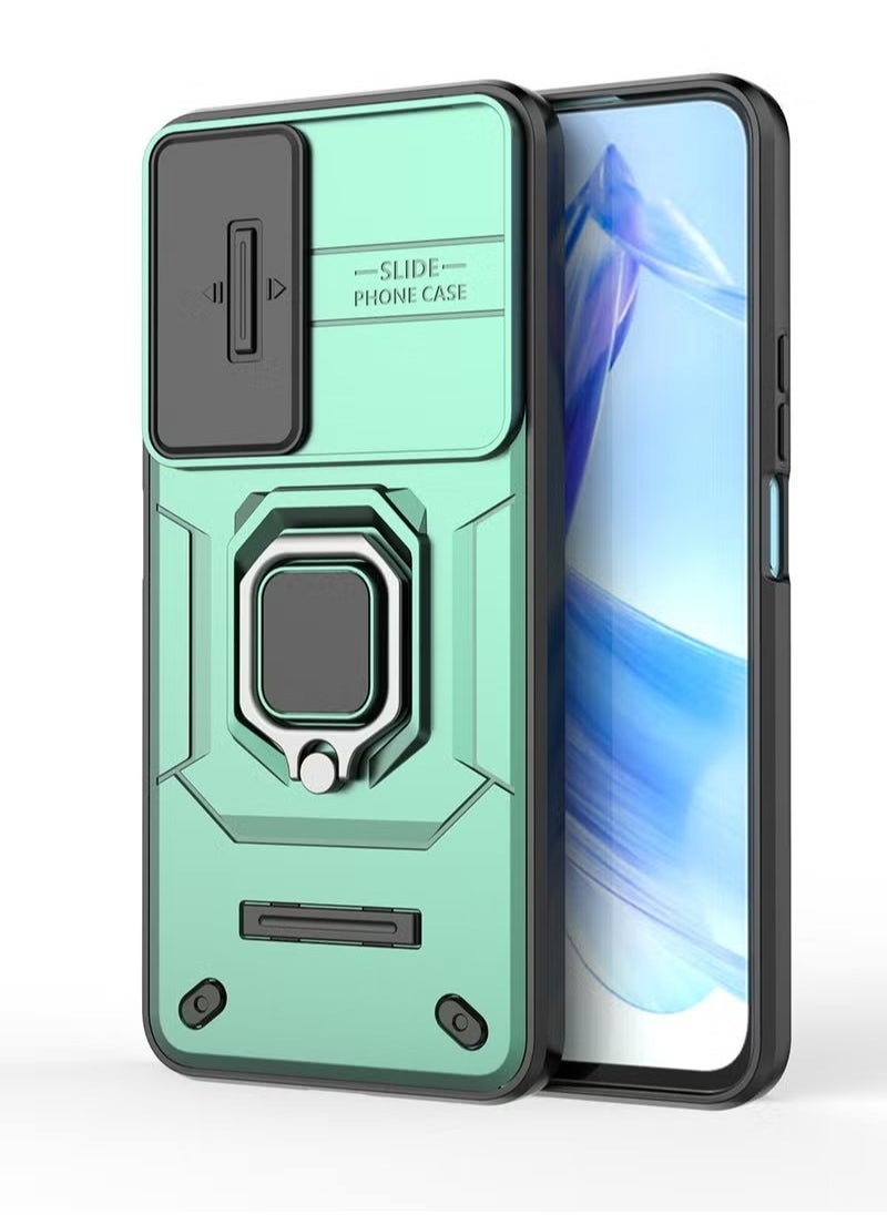 X-level Honor 90 Lite 5G Case Cover with Slide Camera Cover & Ring Holder, Kickstand Shell Back Cover Scratch-Resistant Shock-Absorbing Protector Accessories Kickstand Stand Magnetic Car Ring Holder  - Image 1