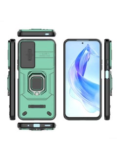 X-level Honor 90 Lite 5G Case Cover with Slide Camera Cover & Ring Holder, Kickstand Shell Back Cover Scratch-Resistant Shock-Absorbing Protector Accessories Kickstand Stand Magnetic Car Ring Holder  - Image 2