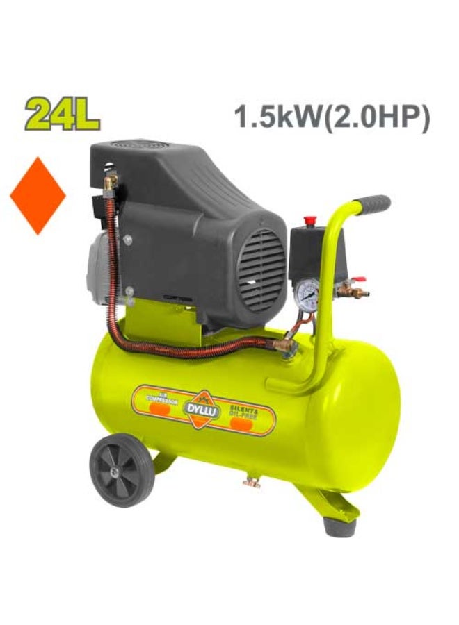 DYLLU ضاغط هواء 24 لتر 2HP ضغط 8 بار زيتي للاستخدام المنزلي والورش