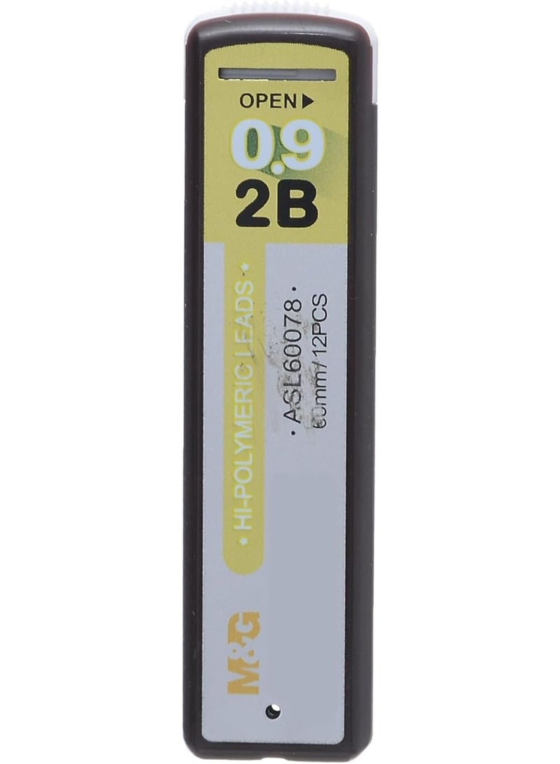 M&G Mechanical Pencil Leads, 2B 0.9Mm, Asl 60078