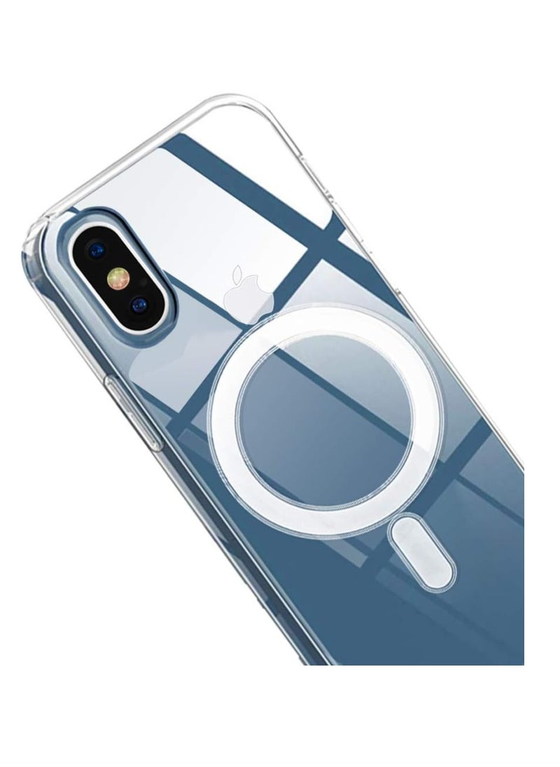 ten.tech - Ten tech Magnetic Clear Case Designed for iPhone X/XS – Compatible with MagSafe Charger, Support Magnetic Car Mount Wireless Charging, Soft Press Buttons Scratch Resistant – ten tech - Image 1