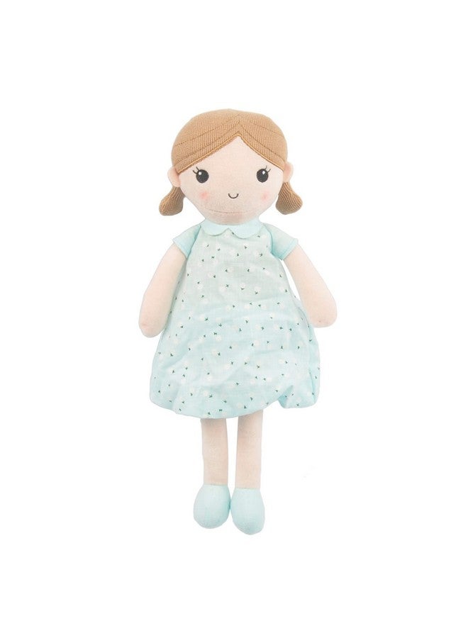 Linzy Toys, Soft Plush Mint Blue Emily Rag Doll, 15" - Image 1