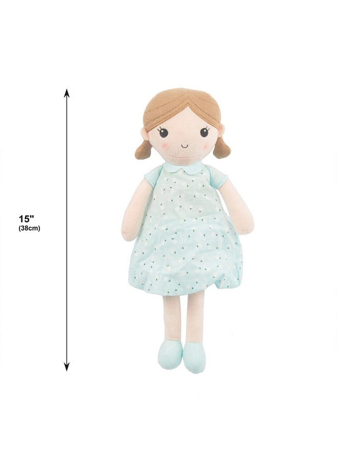 Linzy Toys, Soft Plush Mint Blue Emily Rag Doll, 15" - Image 5