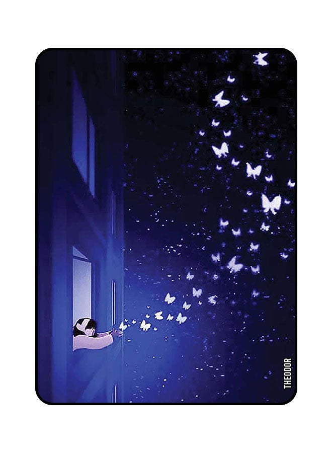 Theodor Protective Flip Case Cover For Samsung Galaxy A7 2020 10.4 Inches with Auto Wake/Sleep Girl & Butterfly - Image 1