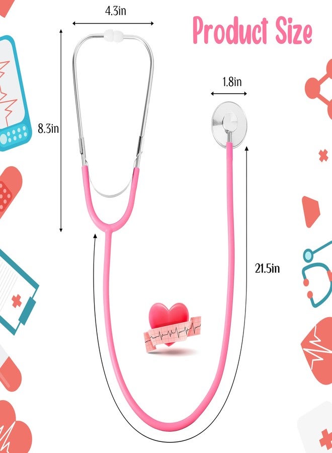 Hanaive 12 Pcs Kids Stethoscope Toys Bulk Stethoscopes for Children Girl Boy Doctor Nurse Party Halloween Costume Role Cosplay Pretend Game Accessories, 4 Colors - Image 3