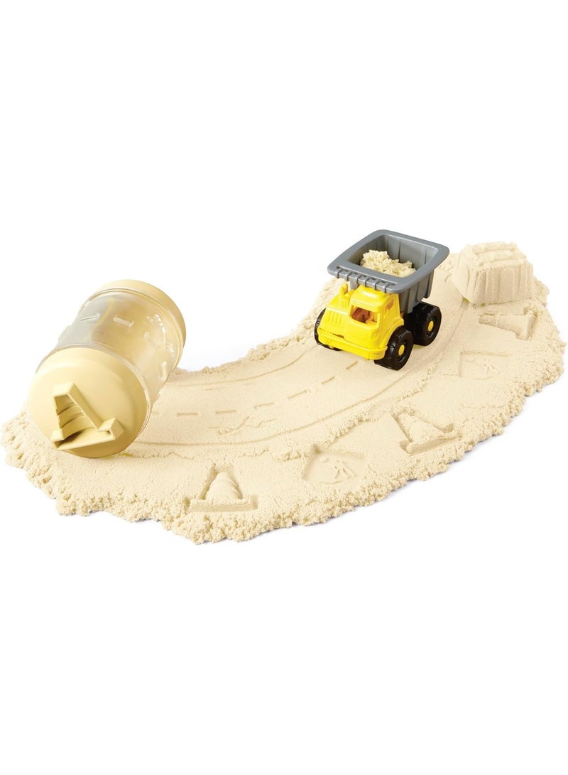 Wonderfactory Wonder Factory Never Dry Sand Construction Trucks - Includes 1 Vice & 1 Tube of 104 ml Sand, Does Not Dry Out, Gluten Free, Creative Toy for Children, Play Set with Infinite Possibilities - Image 4