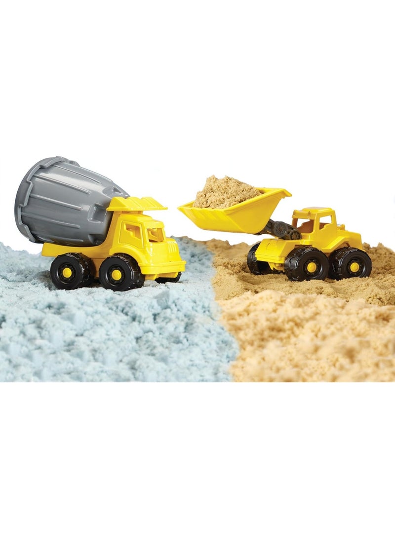 Wonderfactory Wonder Factory Never Dry Sand Construction Trucks - Includes 1 Vice & 1 Tube of 104 ml Sand, Does Not Dry Out, Gluten Free, Creative Toy for Children, Play Set with Infinite Possibilities - Image 5