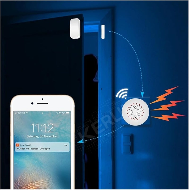 Smart Doorbell WiFi Alarm System 100m Range 52 Ringtones App Control F52 Button - Image 5