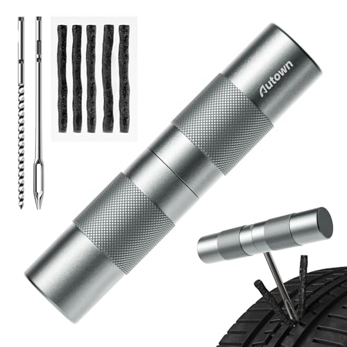 AUTOWN Compact Tire Repair Kit with Plugs Fix Punctures Plug Flats with Ease Capsule Style Flat Tire Puncture Repair Kit for Motorcycle Car ATV UTV Mountain Bike Etc - Image 1
