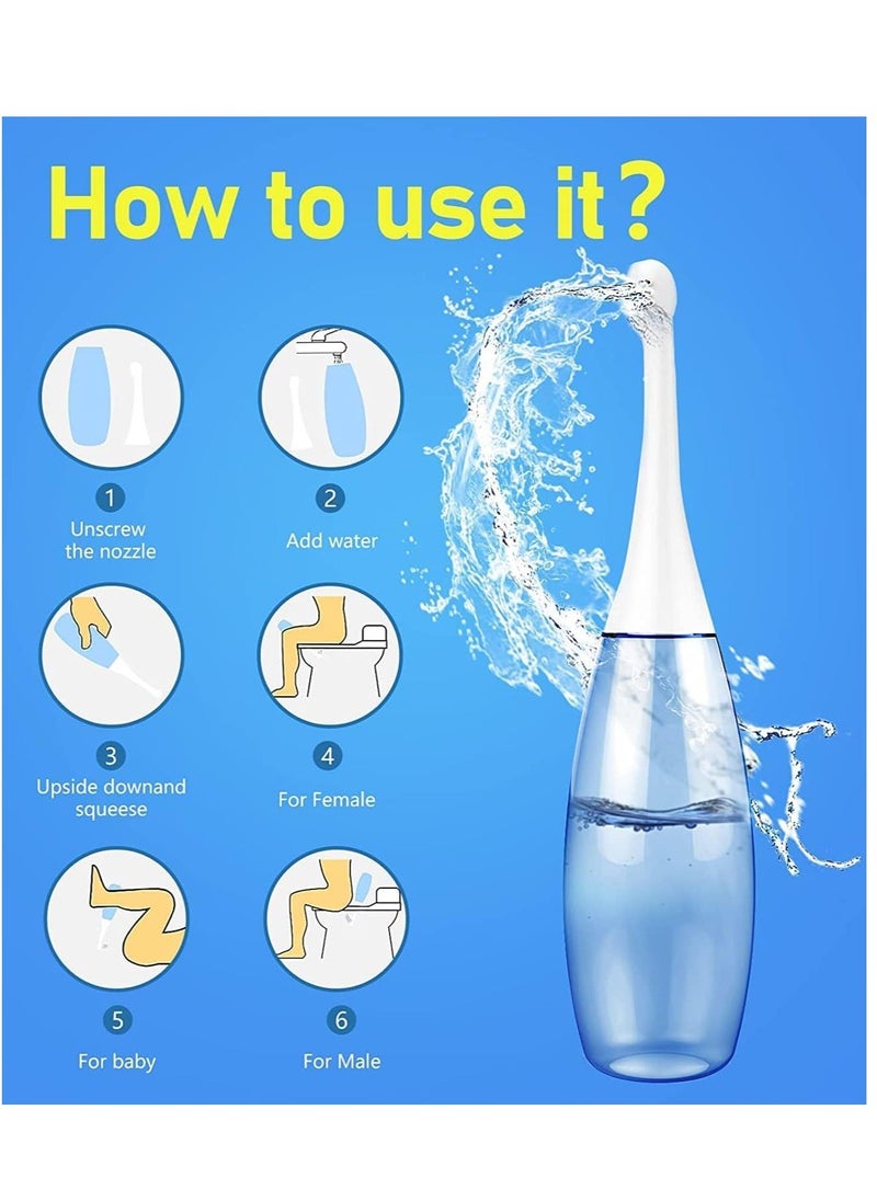 Generic Portable Bidet Peri Bottle for Postpartum Care Peri Bottle for Postpartum Essentials 450ml Portable Bidet with Travel Bag for Travel Bidet  - Image 4
