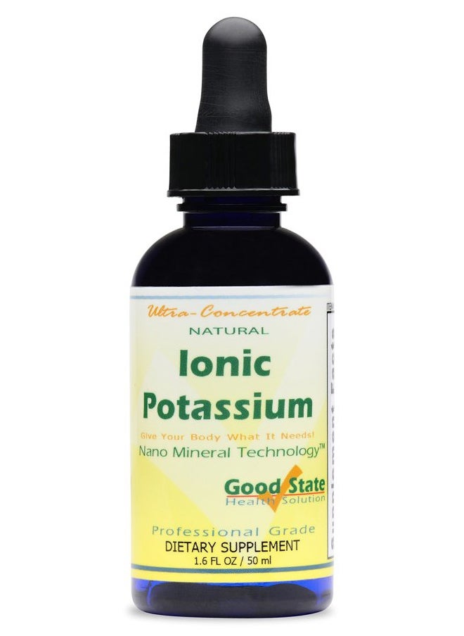Good State Liquid Ionic Minerals - Potassium Ultra Concentrate - (10 Drops Equals 50 mg) (100 Servings per Bottle) Dietary Supplement 1.6 Fl.oz/50ml  - Image 1