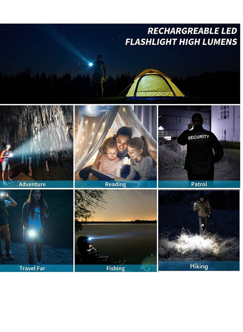 XiuWoo - 3000-10000 Lumen High Power LED Waterproof Flashlight Lamp Ultra Bright  3 Mode Most Powerful 50W XLM-P70 LED USB Rechargeable Flashlight Torch  2 Lithium Battery - Image 1