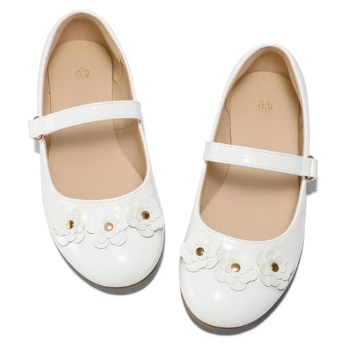 K KomForme Girl's Ballet Flats Non-Slip Soft Mary Jane Walking Party Dress Shoes for Toddler/Little Kid/Big Kid - Image 4