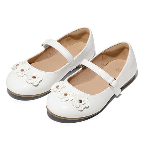 K KomForme Girl's Ballet Flats Non-Slip Soft Mary Jane Walking Party Dress Shoes for Toddler/Little Kid/Big Kid - Image 5
