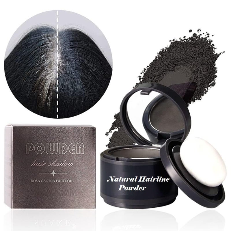Hairline Powder for Root TouchUp Eyebrow Shading Black CoverUp Powder Stick with Matte Finish LongLasting SuperFine Application Hair Shading Sponge Pen for Natural Hairline Quick Root Fix - Image 4