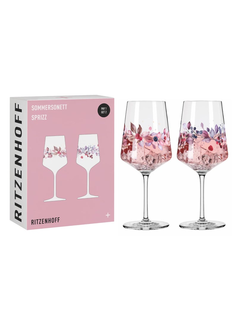 RITZENHOFF Designer Crystal Glass (544 ml), Set of 2, Cocktail, Wine & Juice Glass for Dining & Celebrations, Dishwasher Safe, Exclusive Gift Box, Made in Germany - Image 1