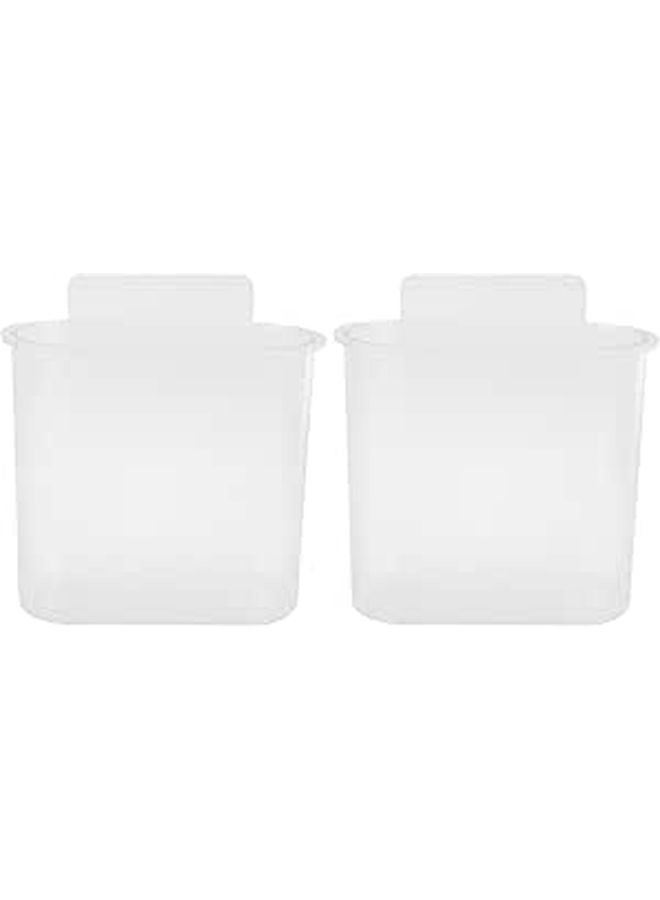 2Pcs Punch Free Wall Mounted Toothbrush Holder Bathroom Organizer With Drainage For Shower Home Supplies - Image 1