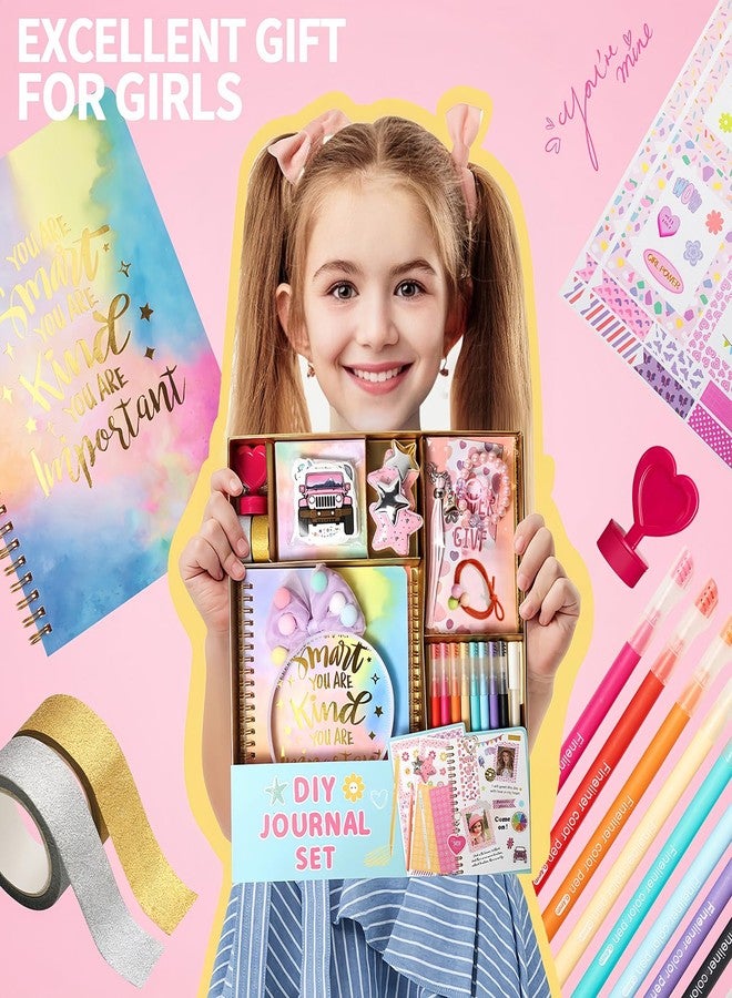 R RUCKERCO Girls DIY Diary 54 Pcs Diary Set, Toys for Ages 6 7 8 9 10 11 12 13, DIY Stationery Set, Thin Stickers and Little Girls Daily Supplies, Gifts for Teen Good Idea Choice - Image 4