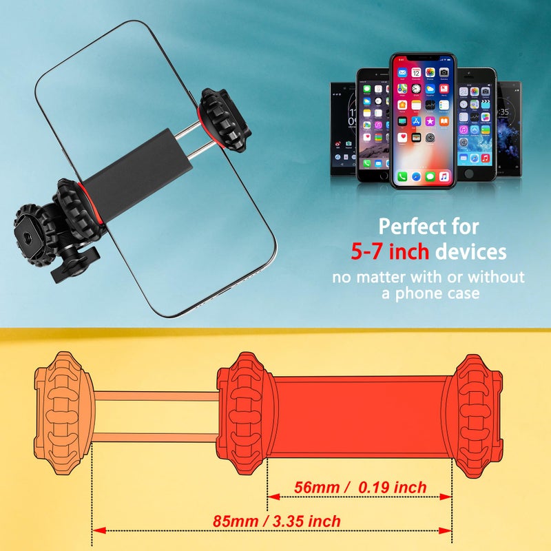 Zeadio Phone Tripod Stabilizer Grip, Smartphone Handheld Portable Selfie Stick Desktop Tabletop Stand Mount Holder for All Smartphones - Image 5